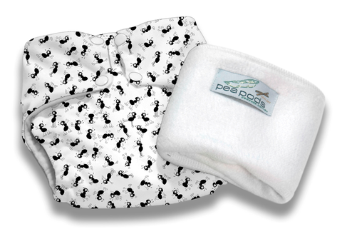 Pea Pods One Size Nappy - Ant Print