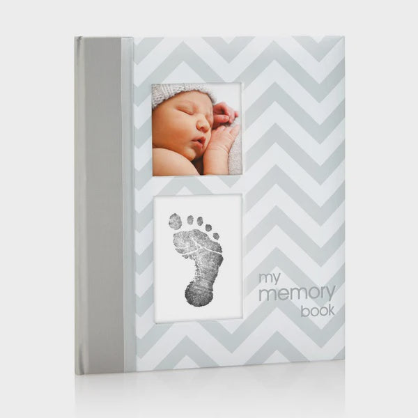 Pearhead Chevron Baby Book Chevron - Grey