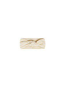 Quincy Mae Ribbed Knotted Headband - Yellow Stripe