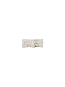 Quincy Mae Knotted Headband - Silver Stripe