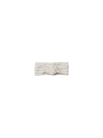 Quincy Mae Knotted Headband - Silver Stripe