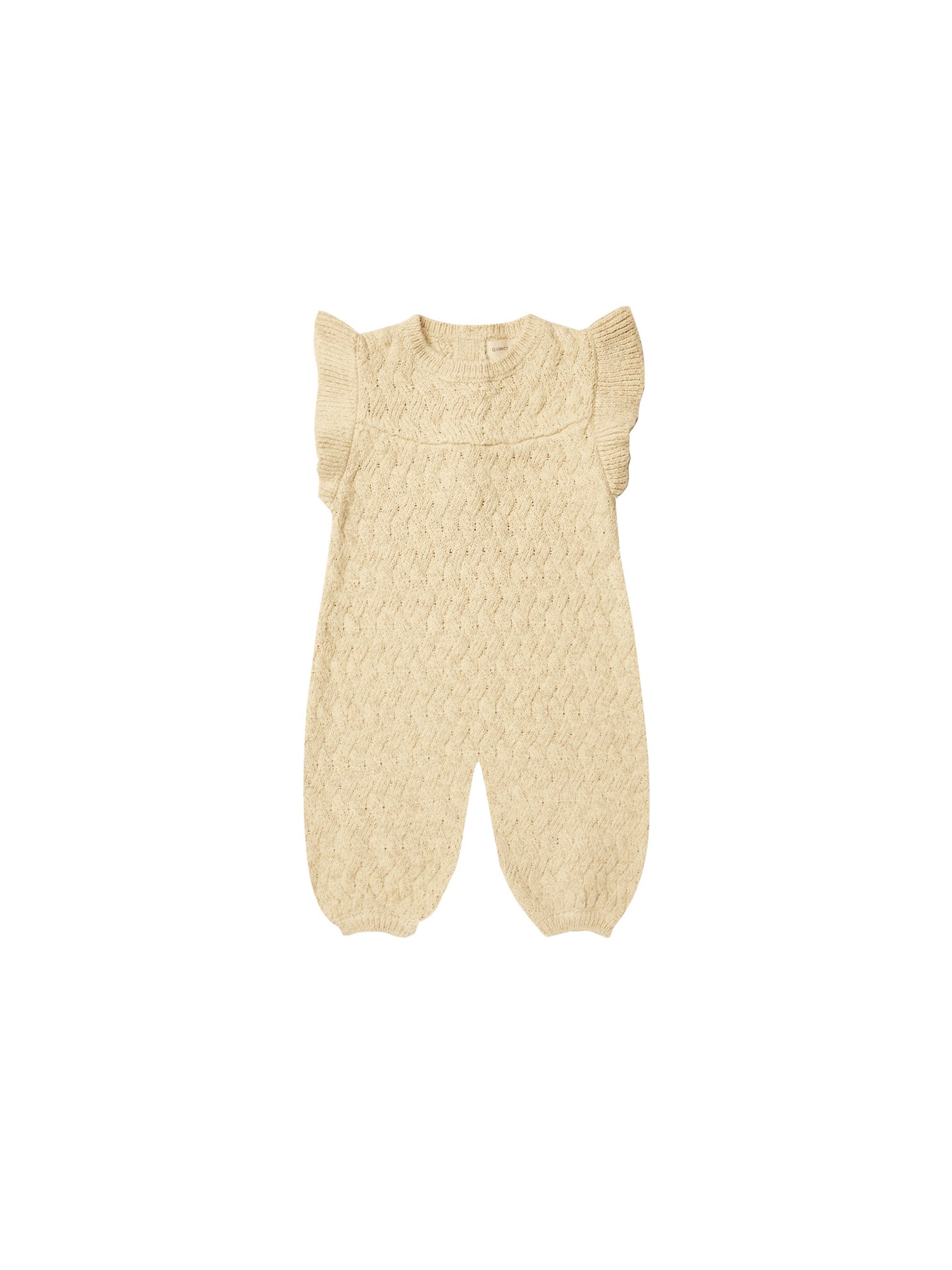 Quincy Mae Mira Knit Romper - Heathered Yellow