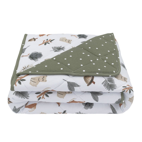 Living Textiles Reversible Quilted Cot Comforter - Forest Retreat