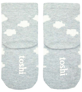 Toshi Organic Baby Socks Jacquard Storm