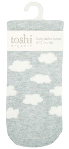 Toshi Organic Baby Socks Jacquard Storm