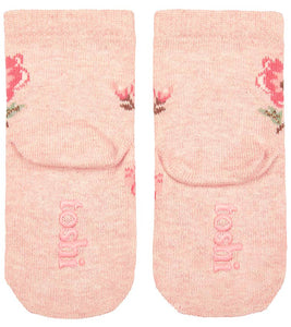 Toshi Organic Baby Socks Jacquard Wild Rose