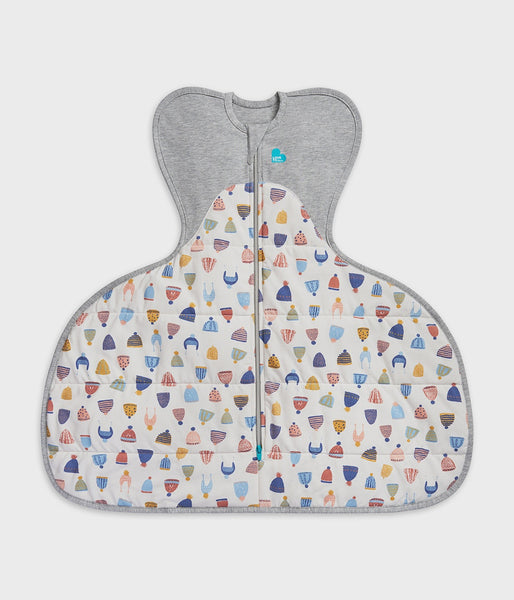 Love to Dream Swaddle Up Hip Harness Warm - Happy Hats Print 2.5tog