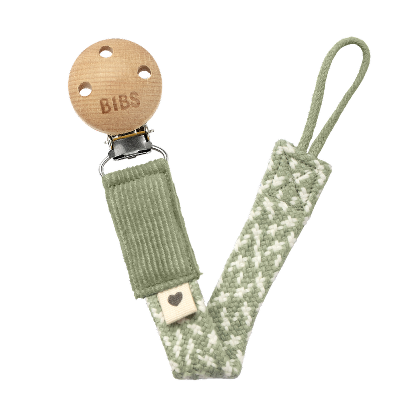 BIBS Paci Braid - Sage/Ivory