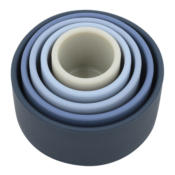 Playground Silicone Nesting Blocks - Multi Blue