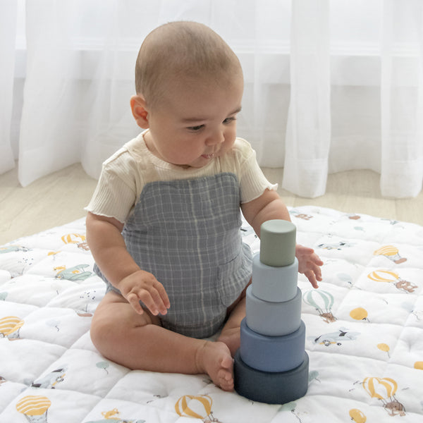 Playground Silicone Nesting Blocks - Multi Blue