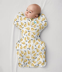 Love to Dream Swaddle Up Designer Collection - Pear Print Ochre 1 TOG