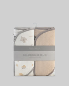 The Little Linen Co Hooded Towels 2pk - Nectar Bear