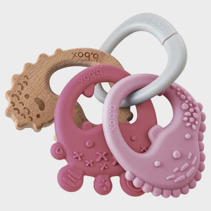 b.box Trio Teether - Blush Monsters