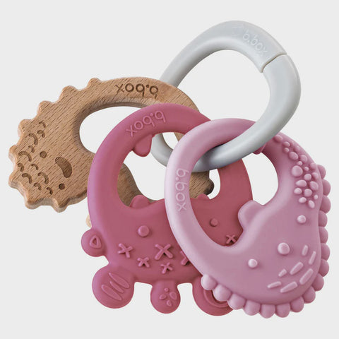 b.box Trio Teether - Blush Monsters