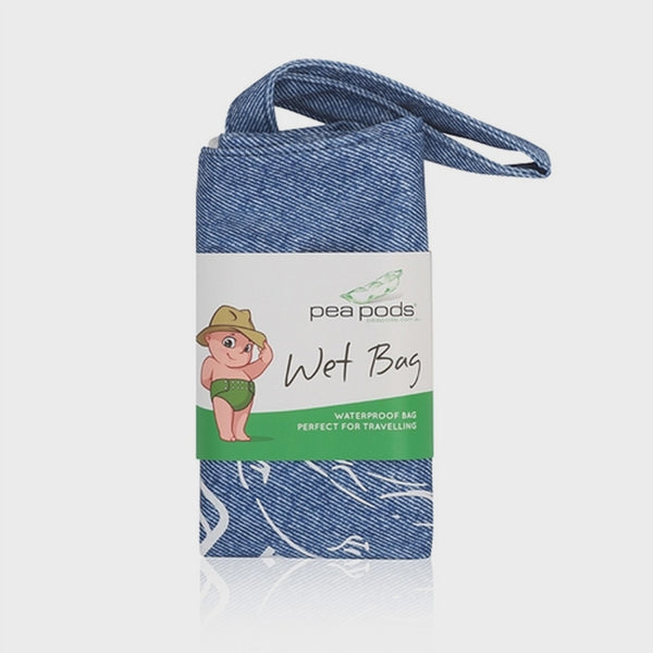 Pea Pods Wet Bag Denim Print