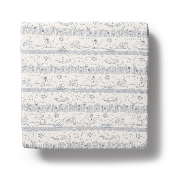 Wilson & Frenchy Seaside Organic Bassinet Sheet