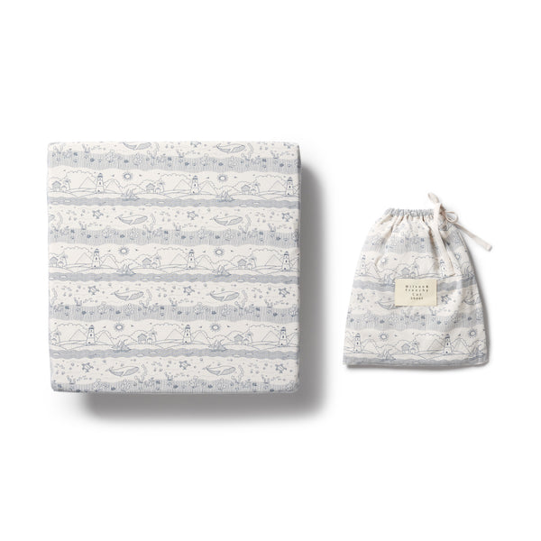 Wilson & Frenchy Seaside Organic Bassinet Sheet