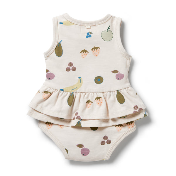 Wilson & Frenchy Organic Ruffle Bodysuit Fruity