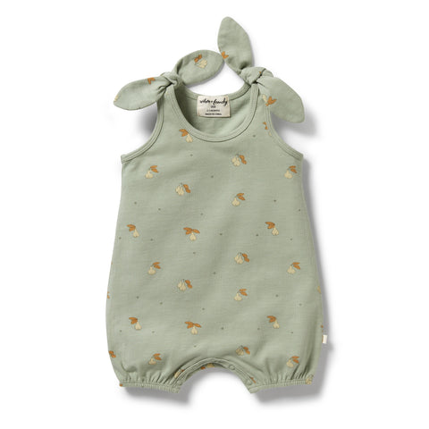 Wilson & Frenchy Organic Tie Playsuit Perfect Pears