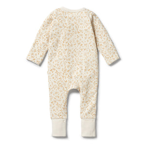 Wilson & Frenchy Organic Zipsuit with Feet Little Garden