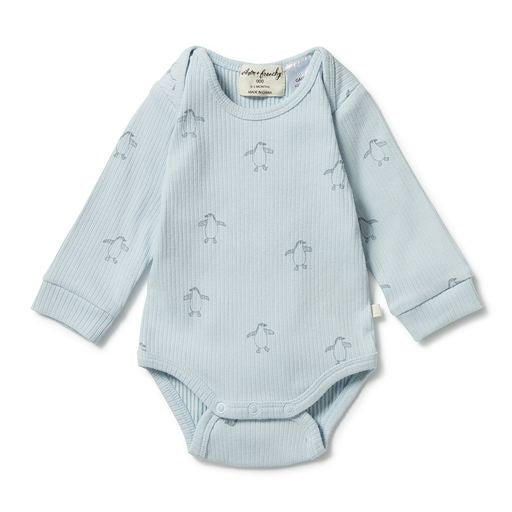 Wilson & Frenchy Organic Rib Envelope Bodysuit - Little Penguin