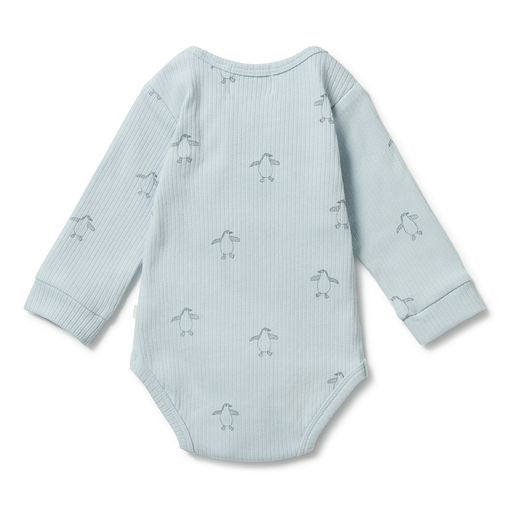 Wilson & Frenchy Organic Rib Envelope Bodysuit - Little Penguin