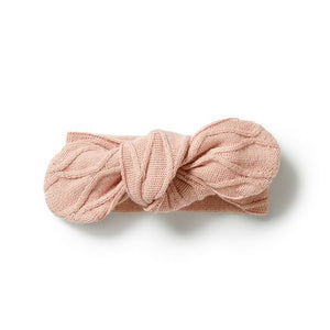 Wilson & Frenchy Knitted Cable Headband - Rose