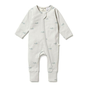Wilson & Frenchy Organic Zipsuit with Feet - Mountain Top