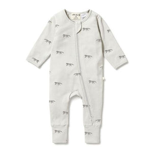 Wilson & Frenchy Organic Zipsuit with Feet - Mr Wolf