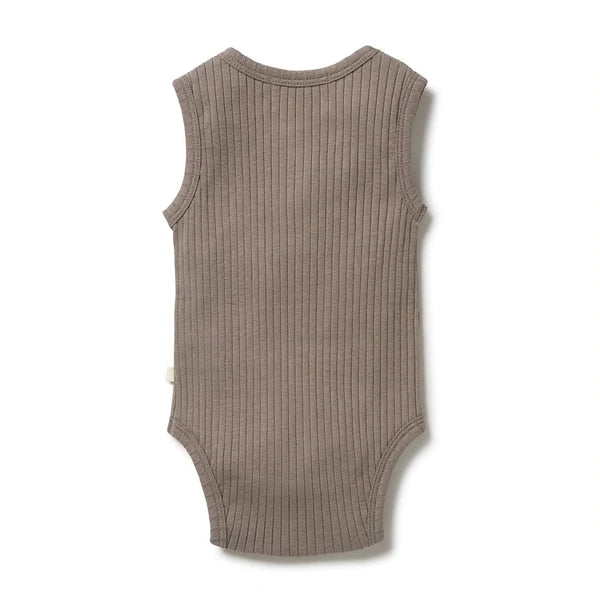 Wilson & Frenchy Organic Rib Henley Bodysuit  -  Hazelwood