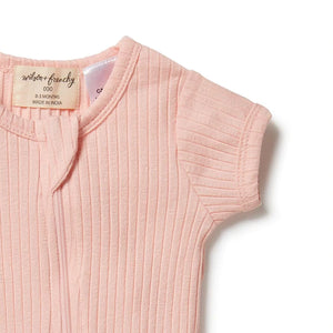 Wilson & Frenchy Organic Rib Zipsuit  -  Blush