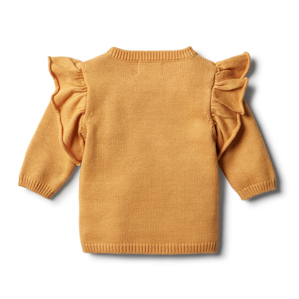 Wilson & Frenchy Golden Apricot Knitted Ruffle Jumper