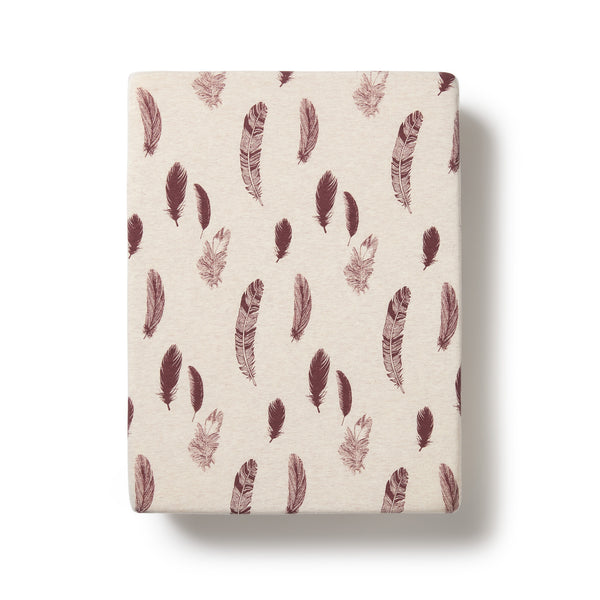 Wilson & Frenchy Organic Bassinet Sheet - Falling Feathers