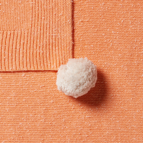 Wilson & Frenchy Knitted Blanket - Apricot Fleck