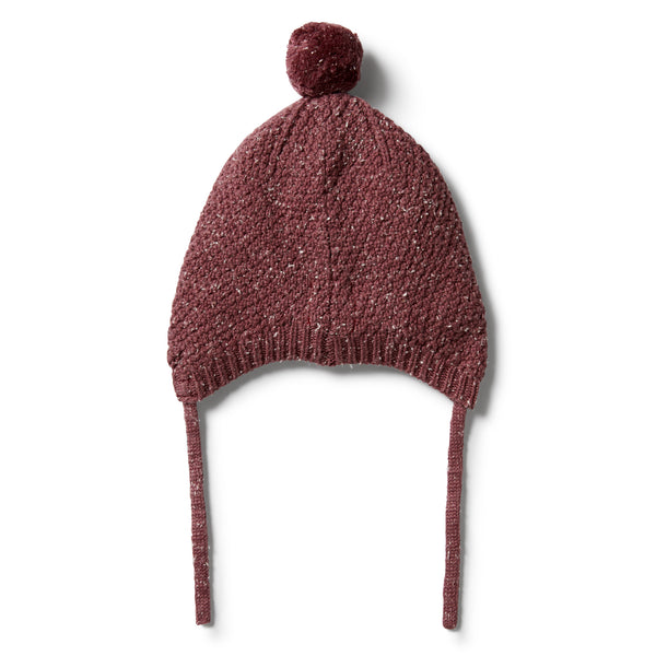 Wilson & Frenchy Knitted Cable Bonnet - Wild Ginger Fleck