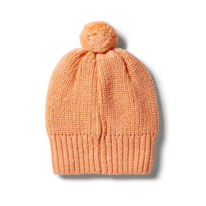 Wilson & Frenchy Knitted Spot Hat - Apricot Fleck