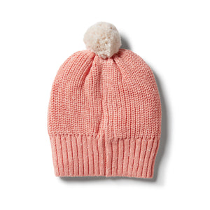 Wilson & Frenchy Knitted Spot Hat - Flamingo Fleck