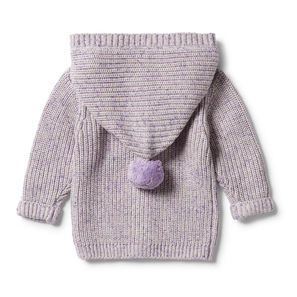 Wilson & Frenchy Knitted Jacket - Royal Purple Fleck