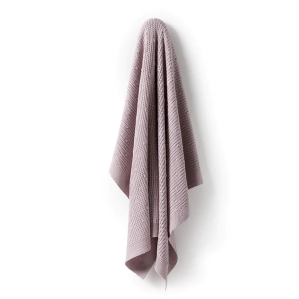 Wilson & Frenchy Knitted Spot Blanket - Lilac Ash