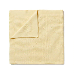 Wilson & Frenchy Knitted Spot Blanket - Pastel Yellow