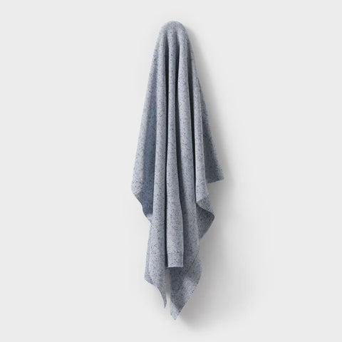Wilson & Frenchy Knitted Blanket - Deep Blue Fleck