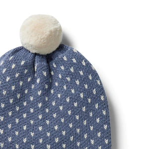 Wilson & Frenchy Knitted Fleck Hat - Blue Depths