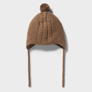 Wilson & Frenchy Knitted Cable Bonnet - Dijon