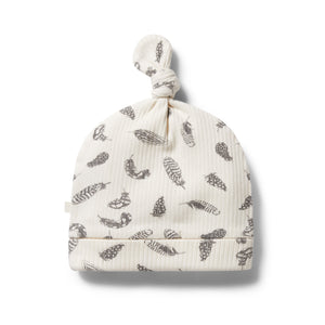 Wilson & Frenchy Organic Rib Knot Hat - Tiny FeatherRib