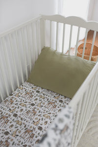 Luna's Treasures Bamboo Jersey Cot Sheet - Forest