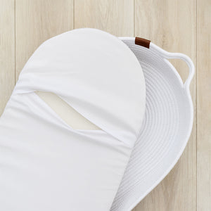 Living Textiles 100% Cotton Rope Change Basket - White