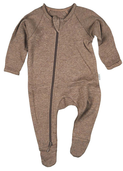 Toshi Organic Onesie Long Sleeve Dreamtime Cocoa