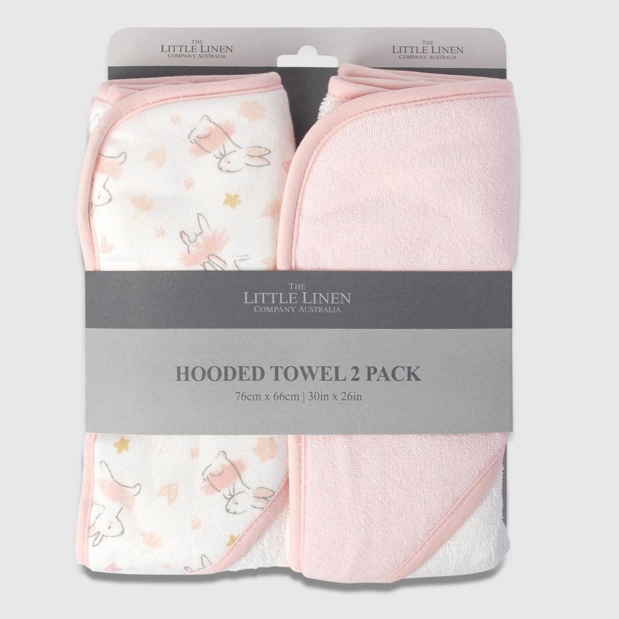 The Little Linen Co Hooded Towels 2pk - Ballerina Bunny