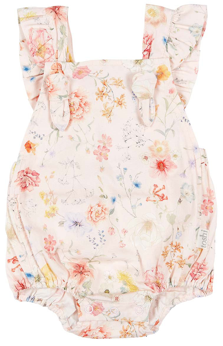 Toshi Baby Romper Secret Garden Blush