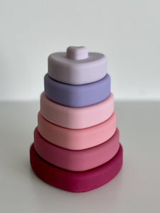 Bibi Pyramid Stacker Heart - Pinks